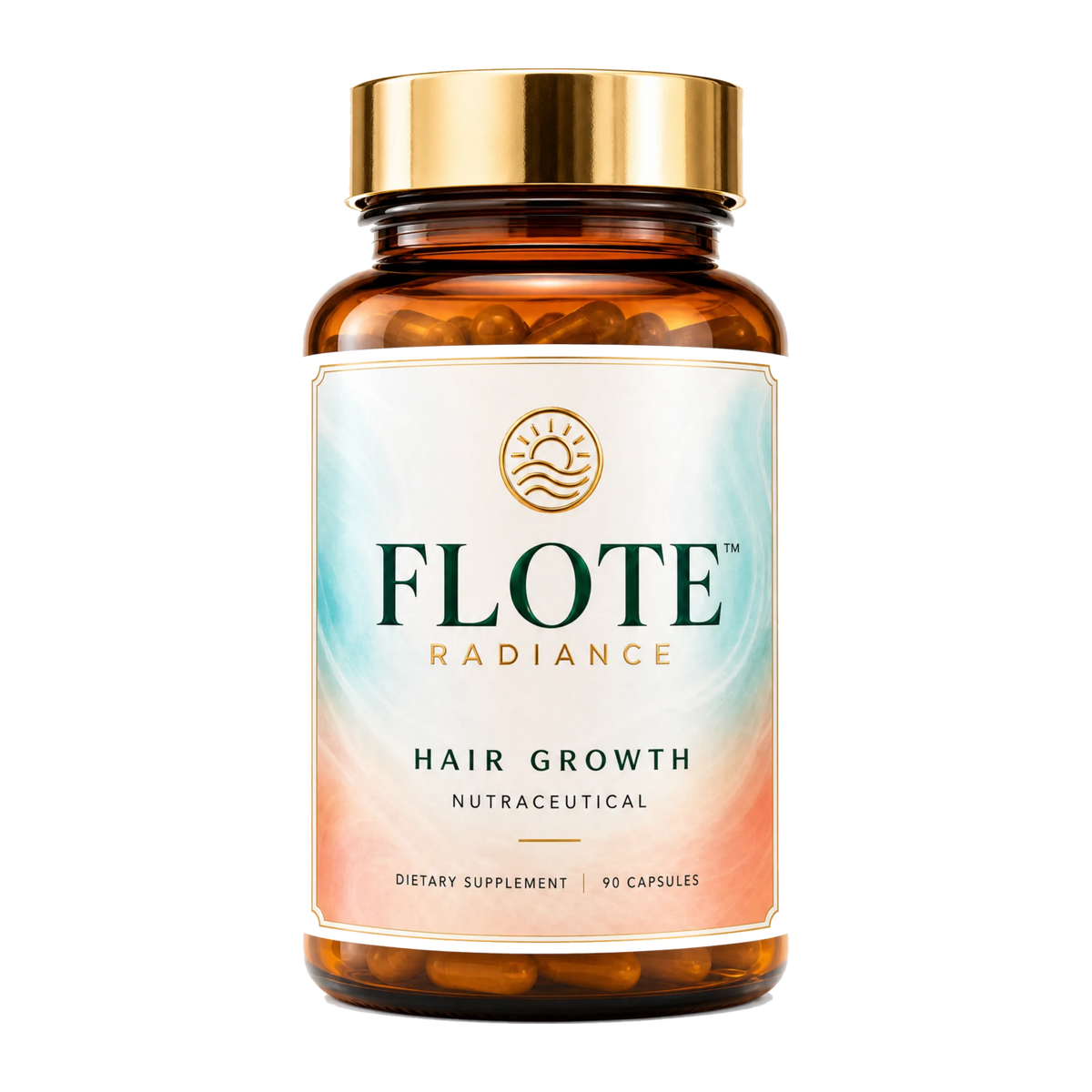 FLOTE RADIANCE Hair Growth Oral Blend, 90-capsule amber bottle